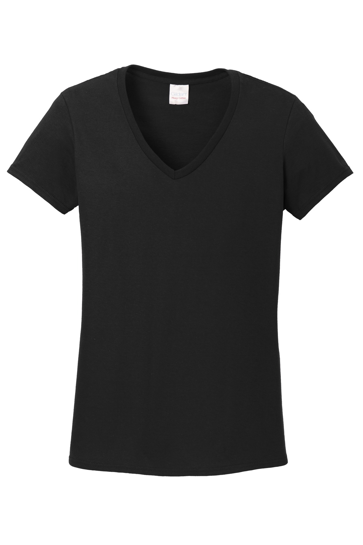 5V00L Gildan &#174;  Ladies Heavy Cotton ™  100% Cotton V-Neck T-Shirt. 1