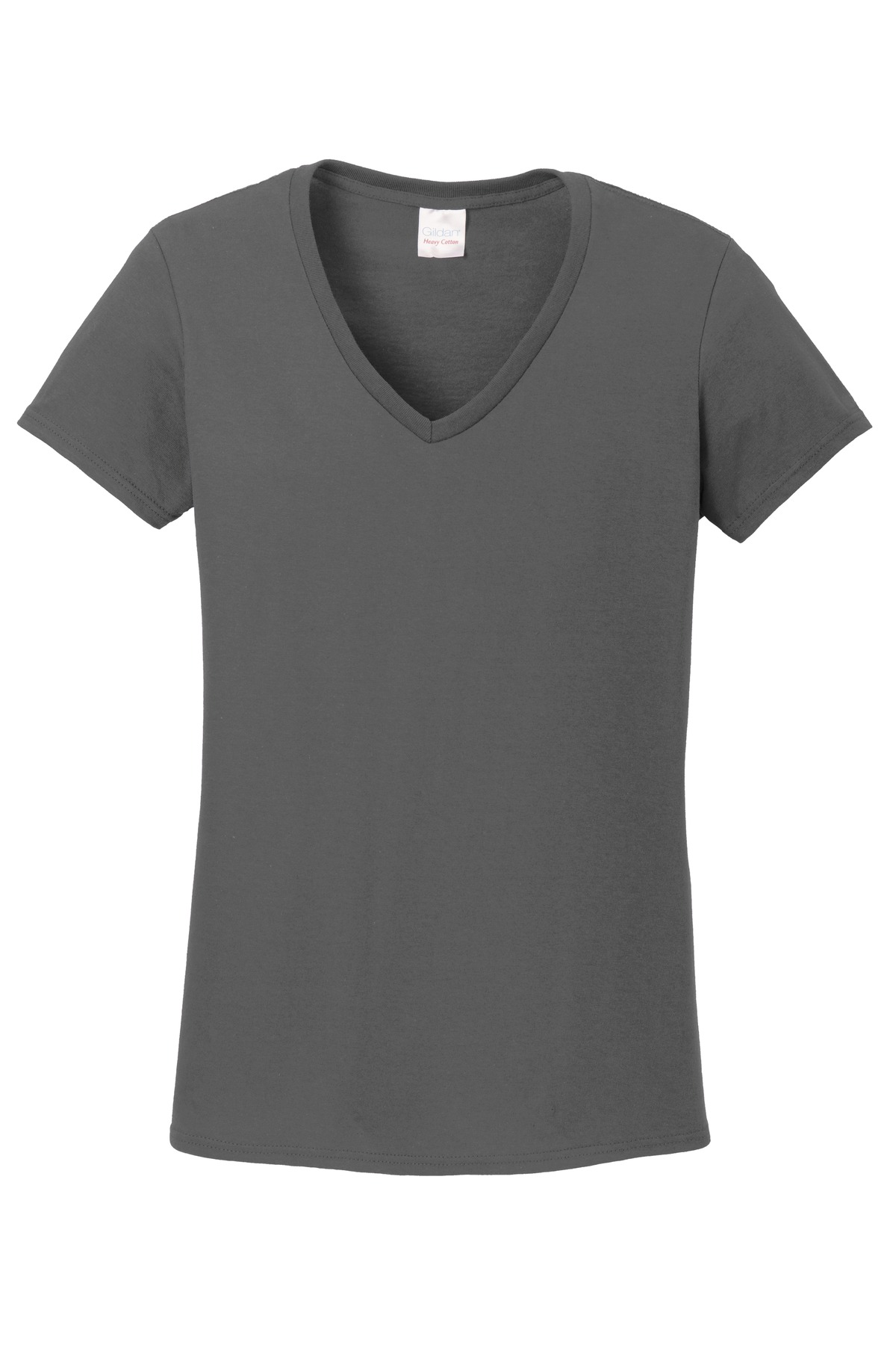 5V00L Gildan &#174;  Ladies Heavy Cotton ™  100% Cotton V-Neck T-Shirt. 1