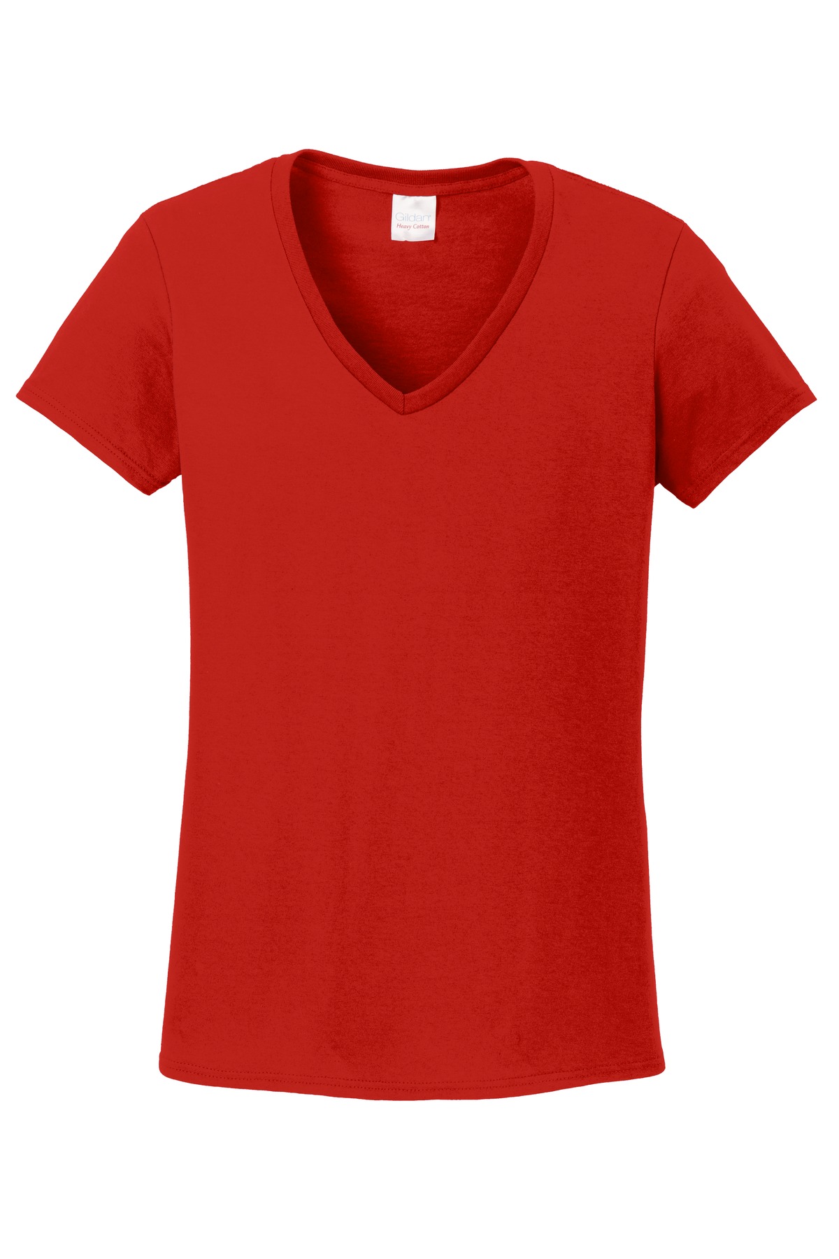 5V00L Gildan &#174;  Ladies Heavy Cotton ™  100% Cotton V-Neck T-Shirt. 1