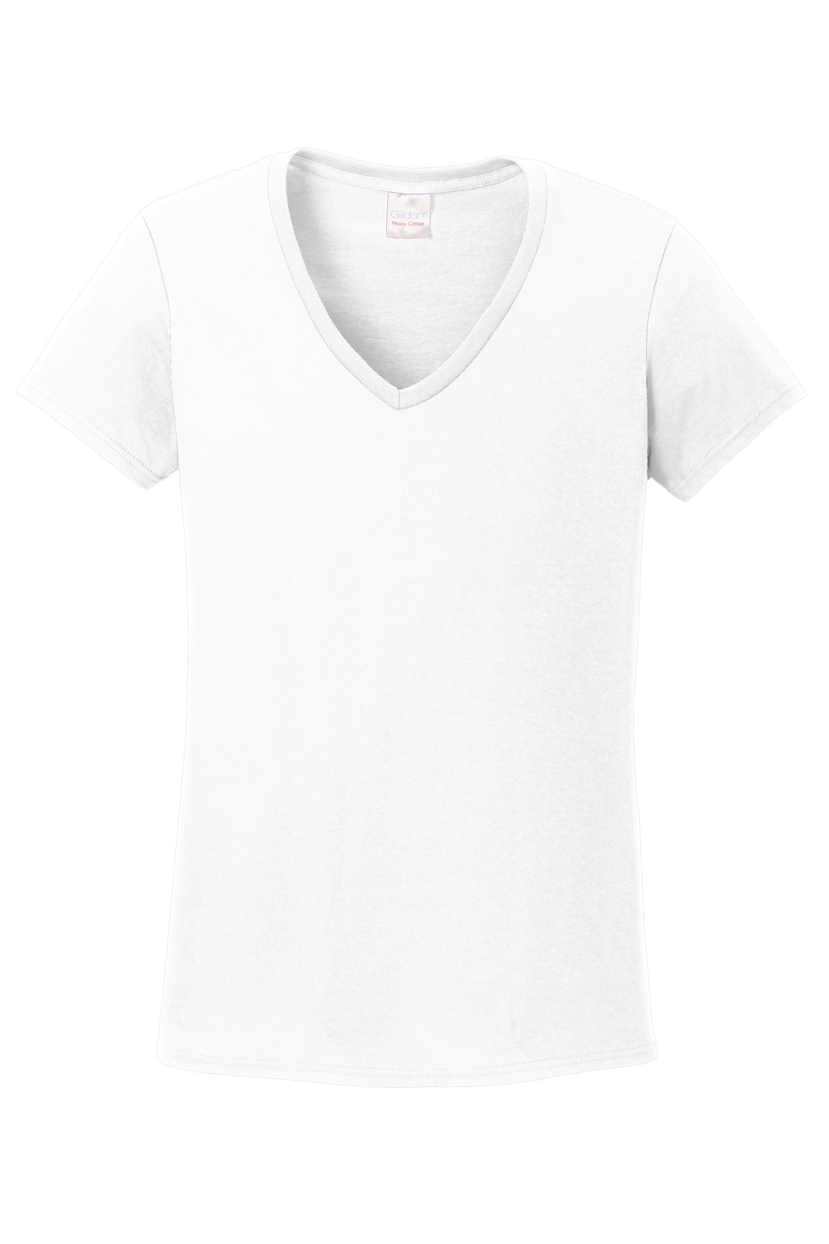 5V00L Gildan &#174;  Ladies Heavy Cotton ™  100% Cotton V-Neck T-Shirt. 1